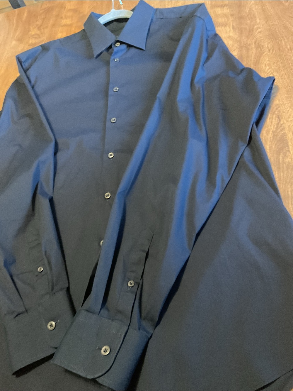 Prada Men's Dark Blue Dress Shirt - Picture 5 of 11
